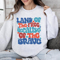 Land Of The Free, American Babe, 4th of July Sweatshirt, Women's Crew Neck, Crewneck
