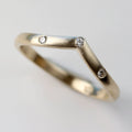 Three Stone Low Dome V Contour Band