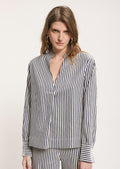 Metallic Sheen Striped Shirt