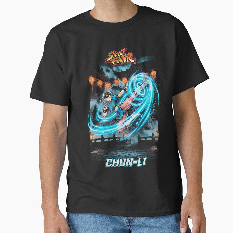 Street Fighter Retro 90s Chun-Li by Dark Days Design Unisex T-shirt, Sweatshirt, Hoodie, Long Sleeve Tee