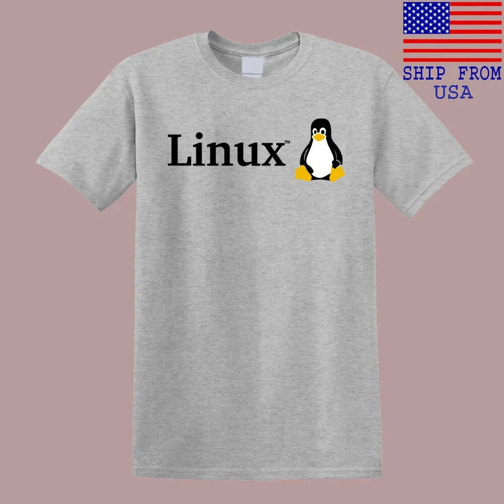 Linux System Computer Gaming Men's Grey Size S-5XL Unisex T-shirt, Sweatshirt, Hoodie, Long Sleeve Tee